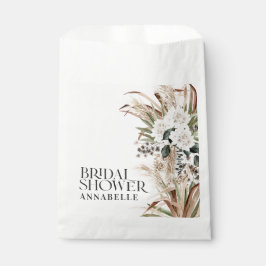 ブライダルシャワーパンパスグラスモダンボーホパーティー賛成 フェイバーバッグ