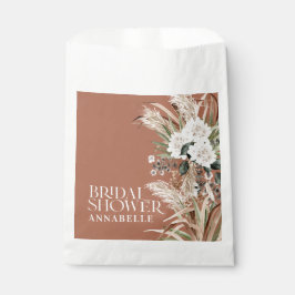 ブライダルシャワーパンパスグラスモダンボーホパーティー賛成 フェイバーバッグ