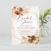 ブライダルシャワーパンパスグラス秋秋招待状 招待状 (スタンド正面)