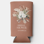 ブライダルシャワーパンパステラコッタボホパーティー賛成 スリム缶クーラー (正面)