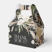 ブライダルシャワーパンパスブラックボモダンーホパーティー賛成 フェイバーボックス (裏面サイド)