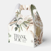 ブライダルシャワーパンパスブラックボモダンーホパーティー賛成 フェイバーボックス (裏面サイド)