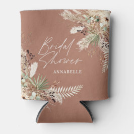 ブライダルシャワーパンパスユーカリモダンテラコッタ 缶クーラー