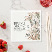 ブライダルシャワーパンパモダンスエレガント草 スタンダードランチョンナプキン (インサイチュ)