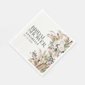 ブライダルシャワーパンパモダンスエレガント草 スタンダードランチョンナプキン (角)