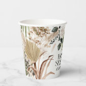 ブライダルシャワーパンパ自然モダン党支持 紙コップ (正面)