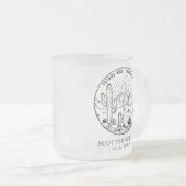 ブライダルシャワーパーソナライズされたギフトエレガント フロストグラスマグカップ (正面右)