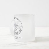 ブライダルシャワーパーソナライズされたギフトエレガント フロストグラスマグカップ (正面左)