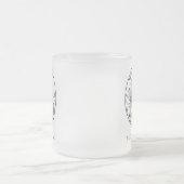 ブライダルシャワーパーソナライズされたギフトエレガント フロストグラスマグカップ (中央)