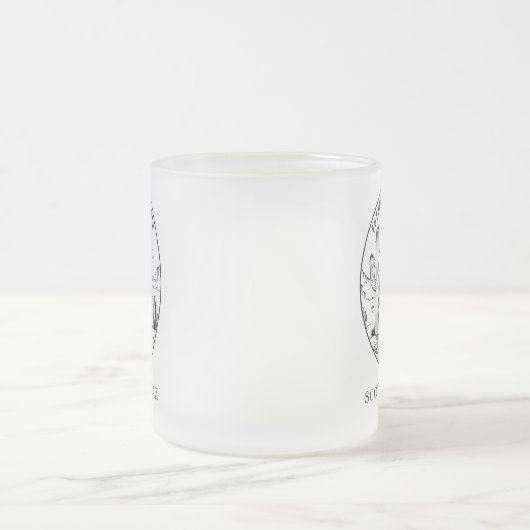 ブライダルシャワーパーソナライズされたギフトエレガント フロストグラスマグカップ (中央)