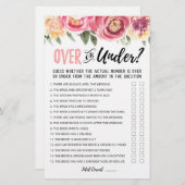 ブライダルシャワーパーソナライズされたゲームの上または下 (正面/裏面)