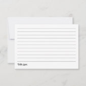 ブライダルシャワーパーソナライズされたハートレシピカード (裏面)