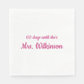 ブライダルシャワーパーソナライズされた スタンダードランチョンナプキン (正面)