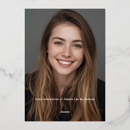 ブライダルシャワーパーティの招待状フローラテンプレート 箔招待状 (裏面)