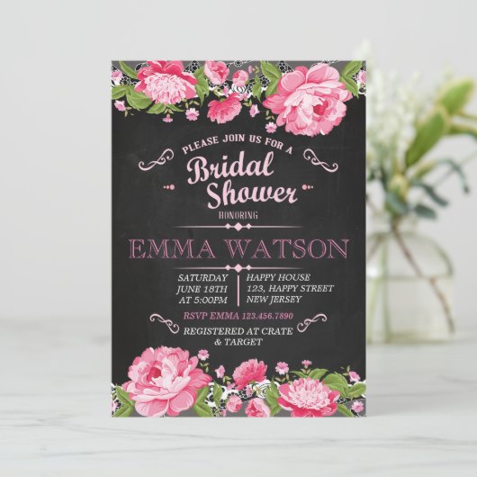 ブライダルシャワーパーティの招待状 招待状 (スタンド正面)