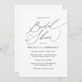 ブライダルシャワーパーティーお祝い、ロマモダンンス 招待状 (正面/裏面)