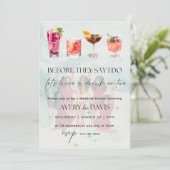 ブライダルシャワーパーティーカクテル招待状 招待状 (スタンド正面)