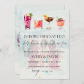 ブライダルシャワーパーティーカクテル招待状 招待状 (正面/裏面)