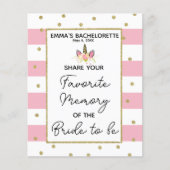 ブライダルシャワーパーティーゲーお気に入りのムメモリ結婚ー (正面)