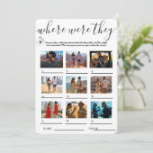 ブライダルシャワーパーティーゲーム「Where Were They」 招待状 (スタンド正面)