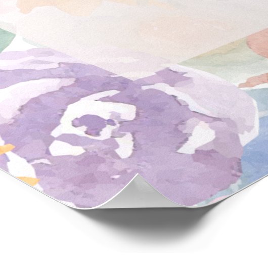 ブライダルシャワーパーティーサインまたはベビーシャワー ポスター (角)