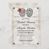 ブライダルシャワーパーティーシュガースカルクリーム招待状 招待状 (正面/裏面)