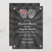 ブライダルシャワーパーティーシュガースカルハロウィーン招待状 招待状 (正面/裏面)