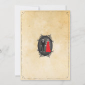 ブライダルシャワーパーティースカルスケルトンズハロウィーンゴシック 招待状 (裏面)