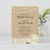 ブライダルシャワーパーティーバラバーラップレースライト招待状 招待状 (スタンド正面)