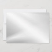 ブライダルシャワーパーティーピンク花ウォーターカラーシルバー 招待状 (裏面)