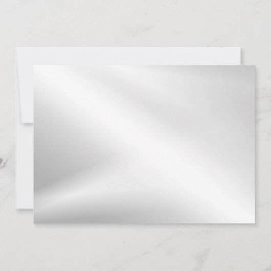 ブライダルシャワーパーティーピンク花ウォーターカラーシルバー 招待状 (裏面)