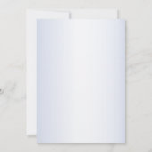 ブライダルシャワーパーティーフローラブルーグレイ素朴 招待状 (裏面)