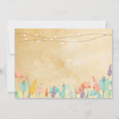 ブライダルシャワーパーティーフローラ旅程ヴィンテージ 招待状 (裏面)