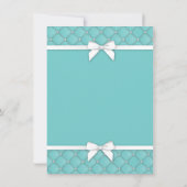 ブライダルシャワーパーティーブルーブラックサンキューカード 招待状 (裏面)