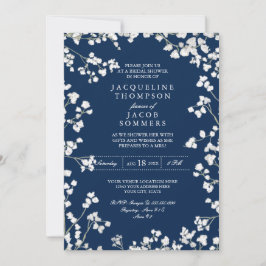 ブライダルシャワーパーティーベビーズブレスフラワーリース 招待状