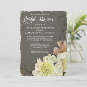 ブライダルシャワーパーティーモダンフローラパインタリーアート 招待状 (スタンド正面)