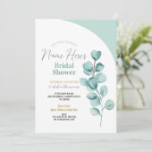 ブライダルシャワーパーティーユーカリプトゥスグリーン離れシントミント 招待状 (スタンド正面)
