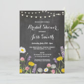 ブライダルシャワーパーティーワ素朴イルドフラワーズ招待状 招待状 (スタンド正面)