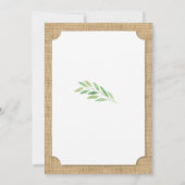 ブライダルシャワーパーティー素朴バーラ葉ップ招待状 招待状 (裏面)