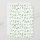 ブライダルシャワーパーティー金ゴールドフレ葉ーム招待状 招待状 (裏面)