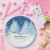 ブライダルシャワーパーティー | ワイルドフォレストの雪の木 ペーパープレート (パーティー)