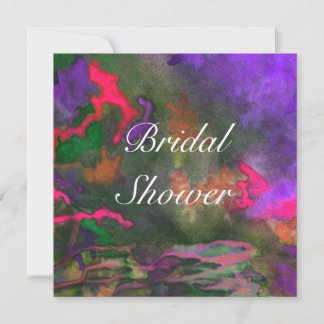 ブライダルシャワーパープルフュージョン2結婚式招待状 招待状