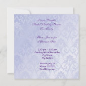 ブライダルシャワーパープルフローラティーパーティー 招待状 (裏面)