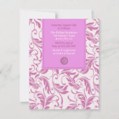 ブライダルシャワーパープル招待状 招待状 (裏面)