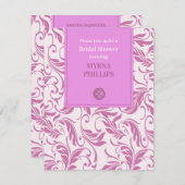 ブライダルシャワーパープル招待状 招待状 (正面/裏面)