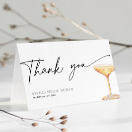 ブライダルシャワーパールとプロセッコ サンキューカード