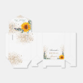 ブライダルシャワーヒマワリグリッター粉 フェイバーボックス (折り畳みなし)