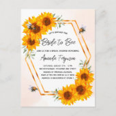 ブライダルシャワーヒマワリ インビテーションポストカード (正面)