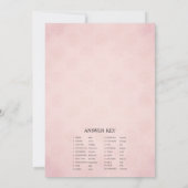 ブライダルシャワービクトリアン単語スクランブルゲームカード 招待状 (裏面)