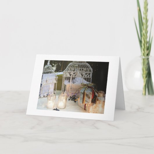 ブライダルシャワービクトリアン用バードケージ 招待状 (正面)